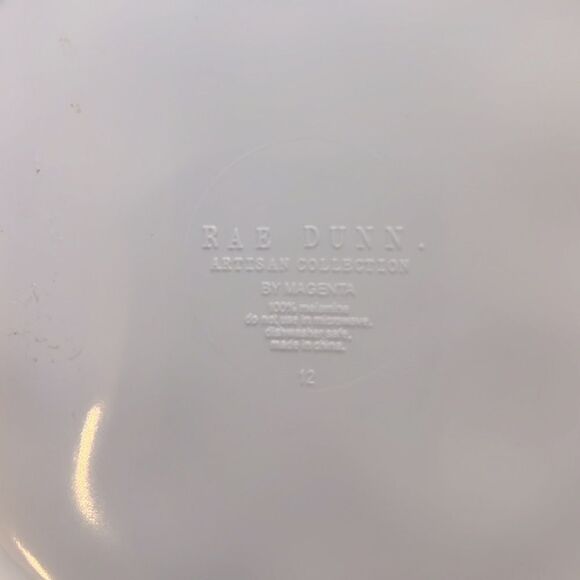 Rae Dunn Set of Two 8-Inch "PARTY" Melamine Salad Plates - Picture 4 of 4